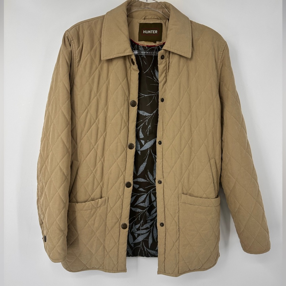 Hunter Men's Diamond Quilted Barn Jacket Beige Small